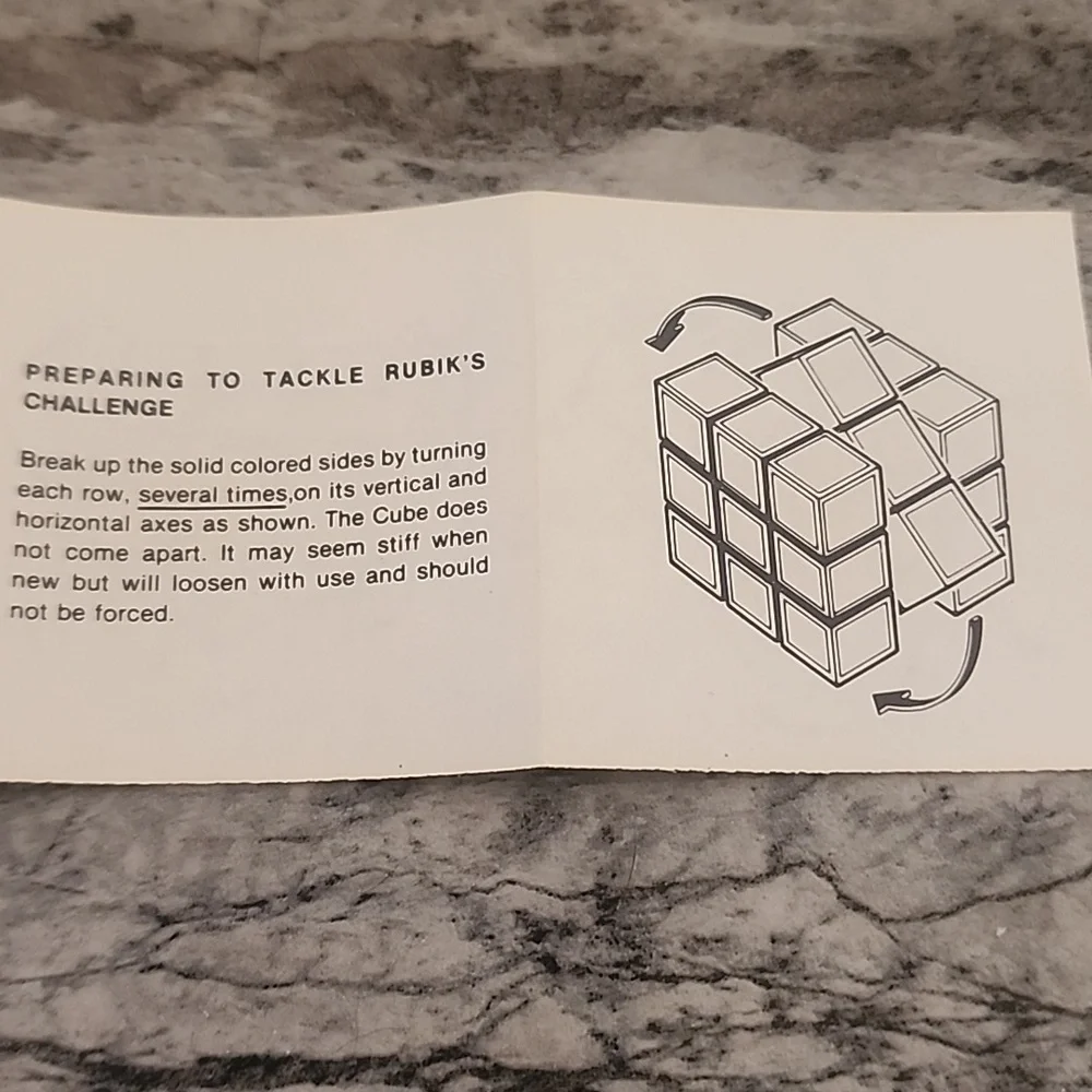 Classic Rubik's Cube Challenger Puzzle New old stock sealed in lucite case